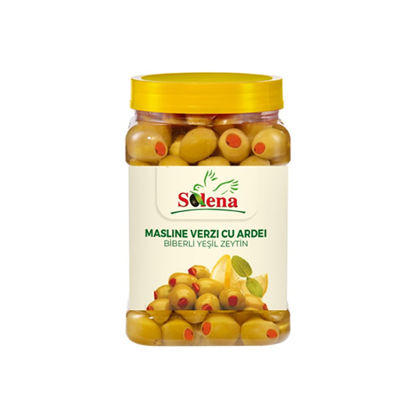 Masline Verzi Cu Ardei 1 KG