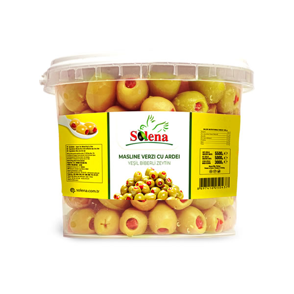 Masline Verzi Cu Ardei 2 KG